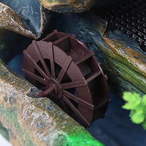 Tabletop Water Fountain with LED Lights and Rockery