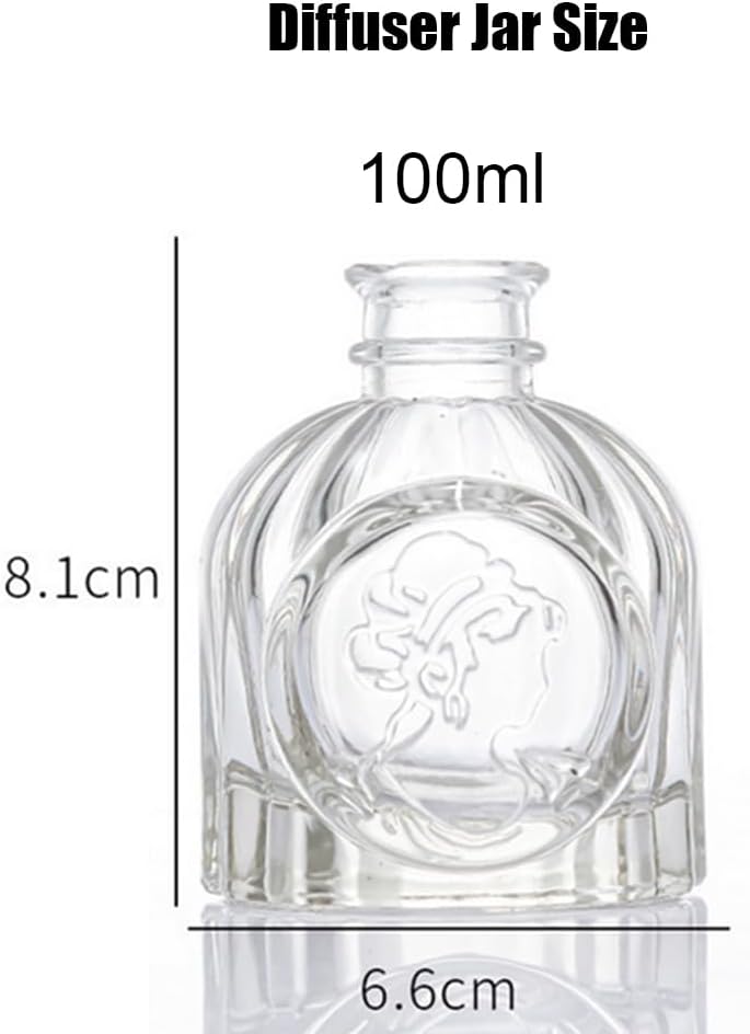 100ml Clear Glass Diffuser Bottle with Women Head Design