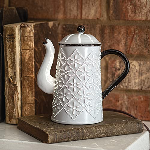Colonial Tin Works Kettle Wax Warmer 7 Inch White