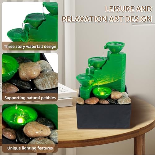 Tabletop Meditation Water Fountain With Light