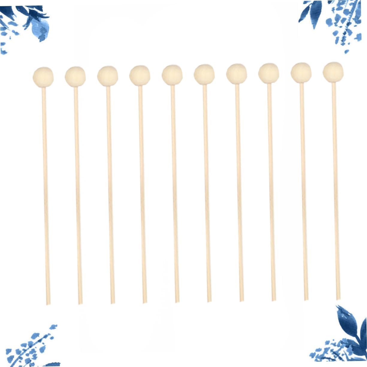 10Pcs Natural Rattan Diffuser Sticks with Wooden Beads for Essential Oil