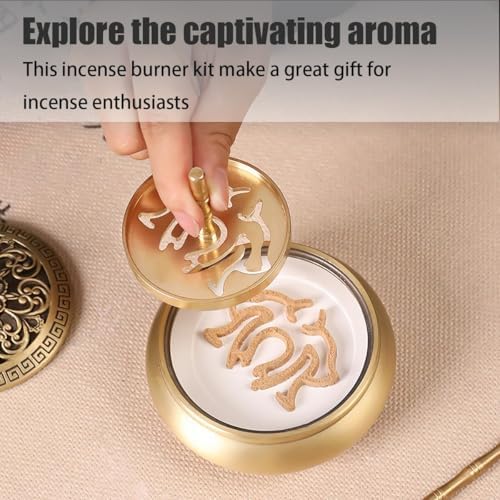 Sivlnian Brass Incense Burner Kit with Mold Tools