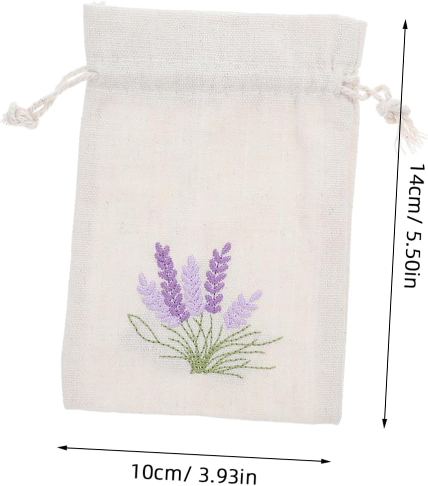 VALICLUD 10Pcs Lavender Sachet Bags Reusable Drawstring Pouches