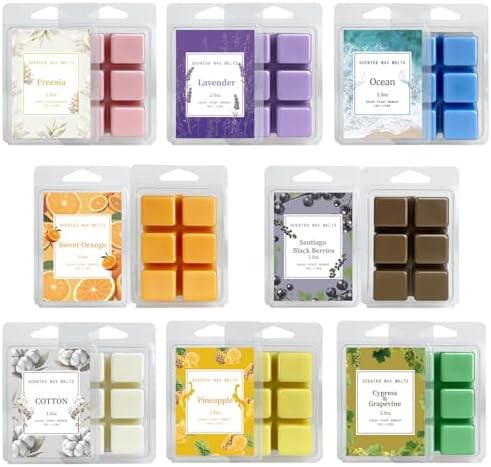 Aubinkenny Scented Wax Melts Set 8 Premium Scents