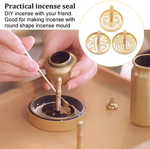 WEBEEDY 3 Styles Incense Press - Brass Tool for DIY Fragrance Yoga Meditation