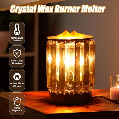 Tujoe 2 Pack Plug In Wax Melt Crystal Warmer