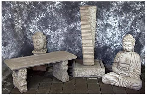 Rustic Twist Fountain with Kamakura Buddha and Bench