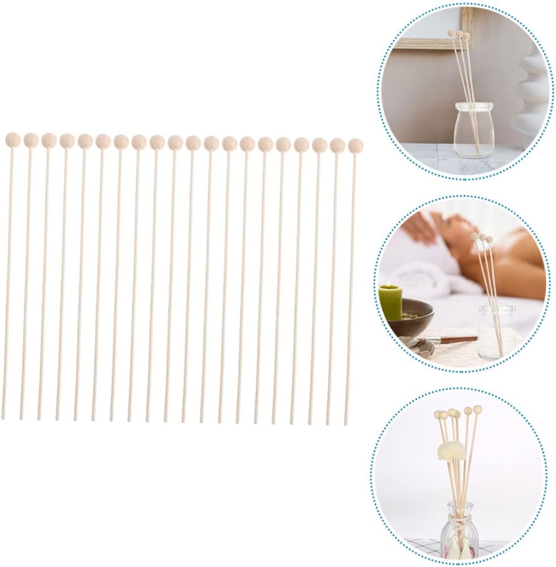 Cabilock 30Pcs Rattan Diffuser Sticks for Essential Oils