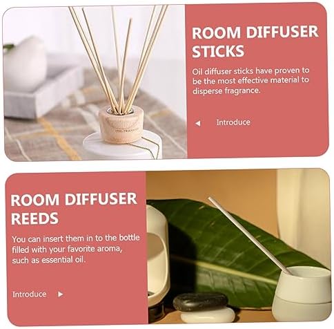 100Pcs Rattan Aroma Diffuser Sticks Portable Refill for Home Spa Meditation