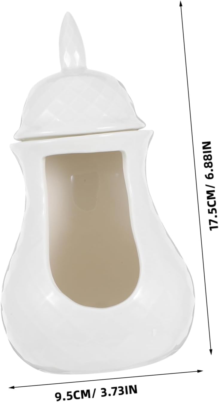 Ceramic Tealight Oil Burner with Charcoal Holder for Aromatherapy