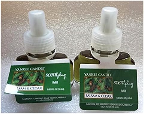 Yankee Candle Balsam Cedar Scent Plug 2 Pack Oil Refill