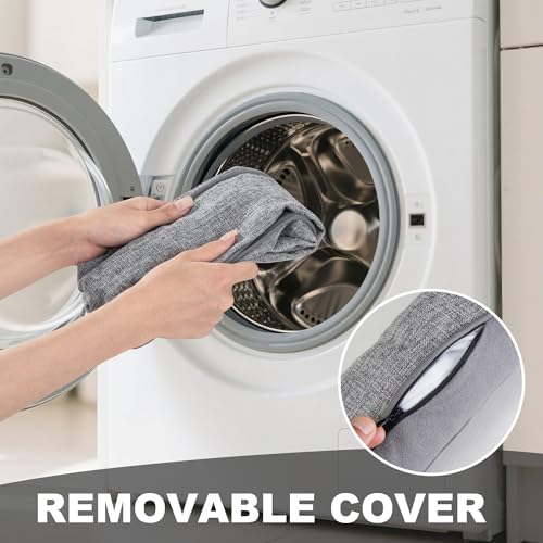UUYUUY Door Draft Stopper Weighted Gap Filler Grey