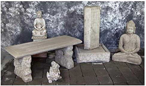 Basalt Fountain with Buddha and Bench Package 1088