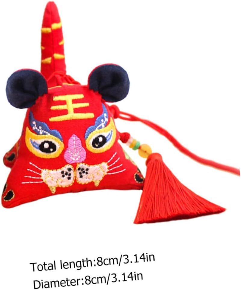 Creative Embroidered Tiger Design Car Hanging Sachet Pendant