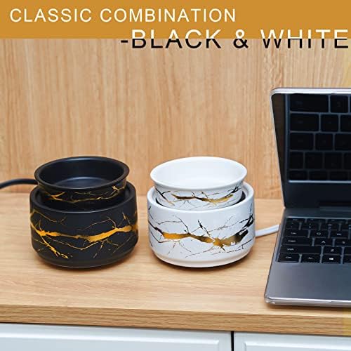Set of 2 PALANCHY Ceramic Wax Melt Warmers with 3-in-1 Function