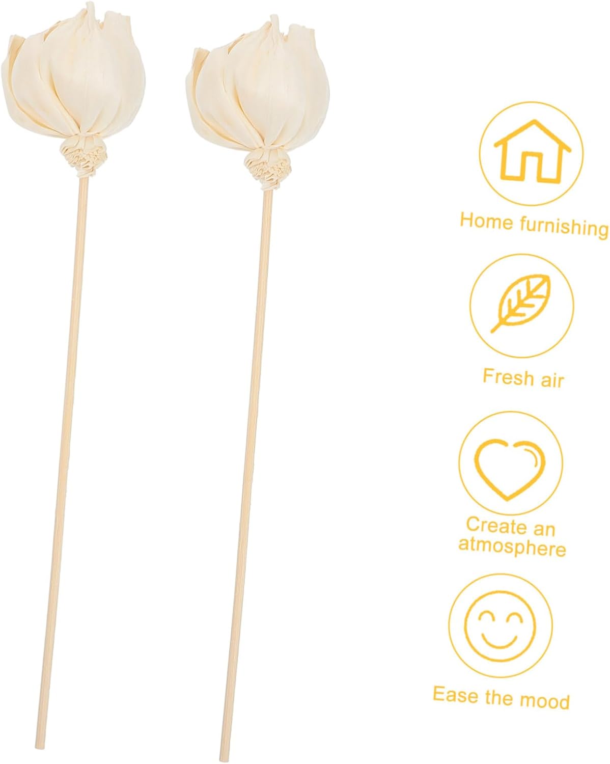 Wakauto 5pcs Peony Flower Aroma Sticks for Diffusers