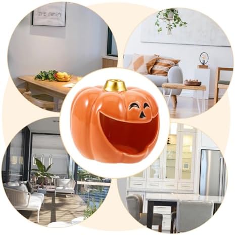 PRETYZOOM Halloween Pumpkin Ceramic Incense Burner for Sage and Aromatherapy