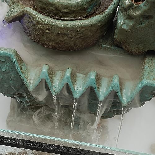 Tabletop Water Fountain with LED Light and Mist