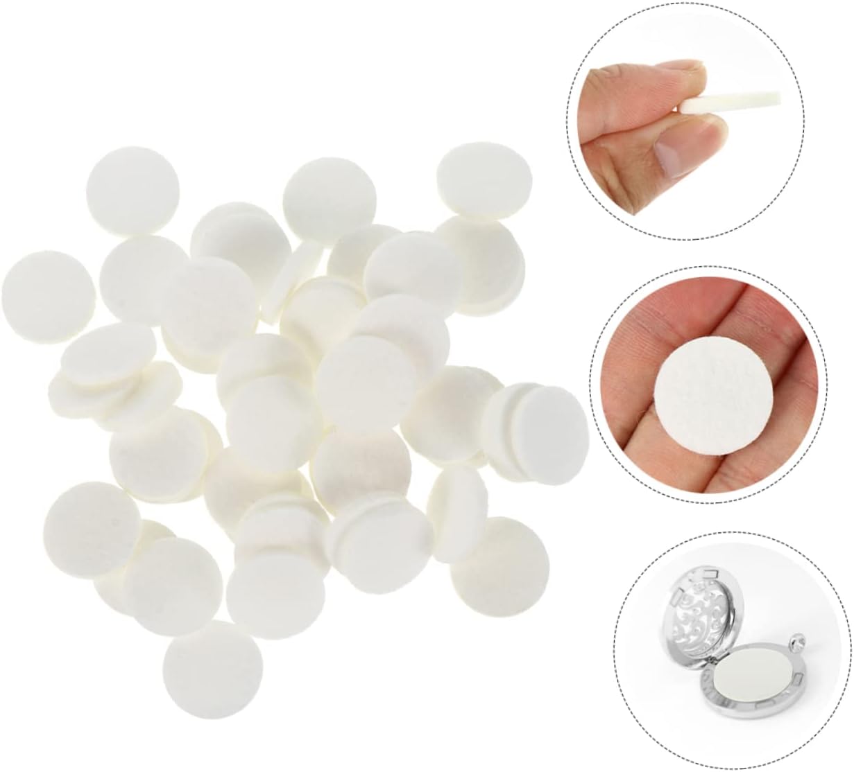 100pcs Cotton Diffuser Pads for Essential Oil Refills