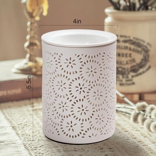 Floral Wax Melts Warmer with LED Light