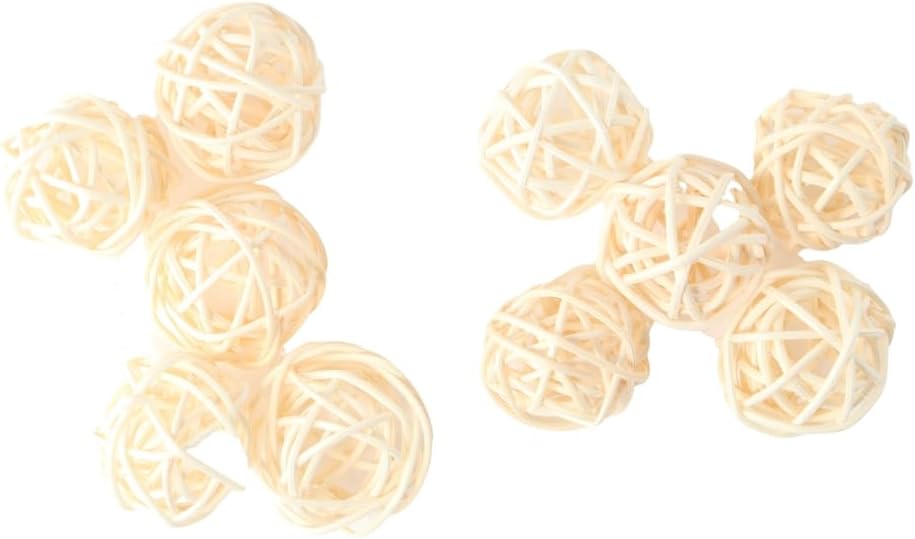 Vctitil 10pcs Natural Rattan Ball Aroma Diffuser