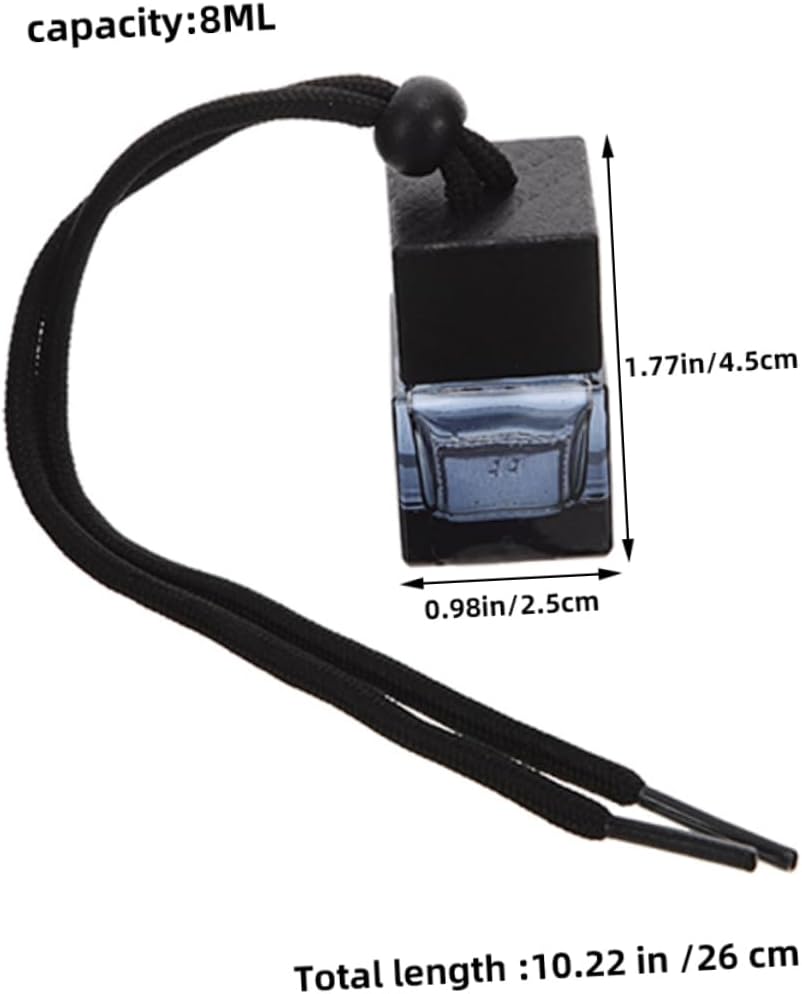 5Pcs Refillable Car Diffuser Glass Vials with Elegant Hanging Design