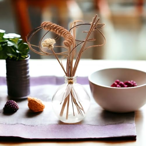 Hosley Glass Diffuser Bottles with Reeds Set of 4