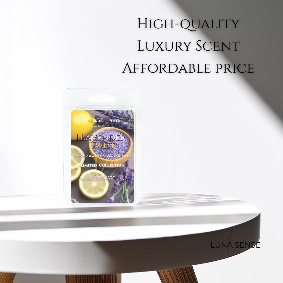 LUNA SENSE Lavender Twist Lemon Citrus Wax Melts 6 Cubes