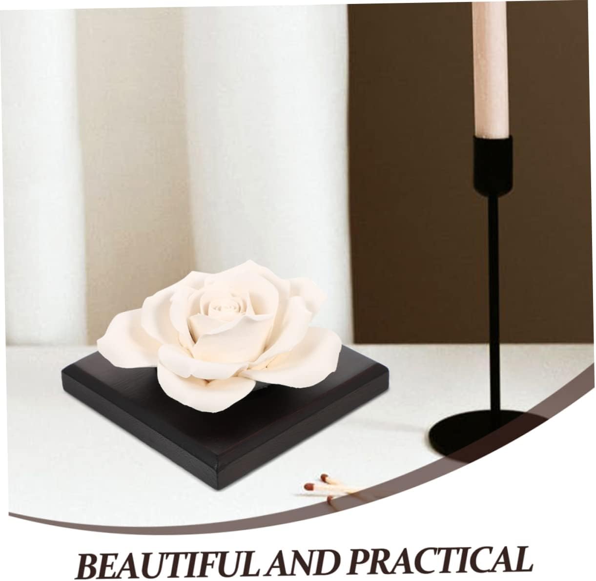 GLEAVI 2pcs Ceramic Rose Aroma Diffuser for Home Office and Car