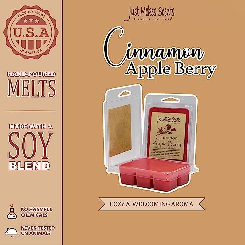 4 Pack Cinnamon Apple Berry Scented Wax Melts