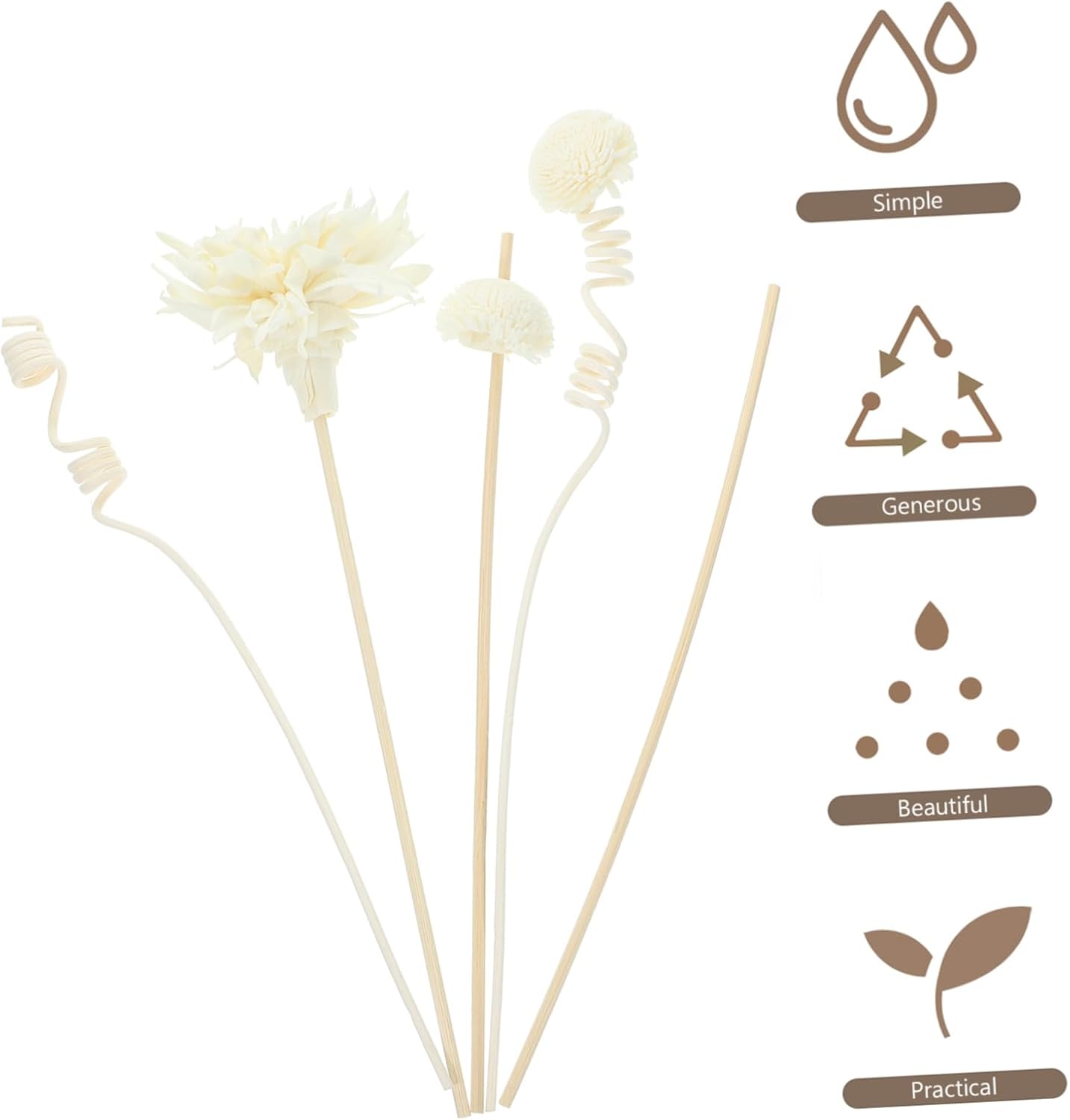 1 Set Natural Rattan Diffuser Sticks for Home Office