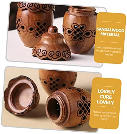 PartyKindom DIY Hollow Wood Aroma Bottle Pendant Essential Oil Diffuser
