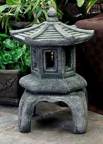 Rustic Twist Fountain Sphere with Pagoda Foo Dog Pair 1