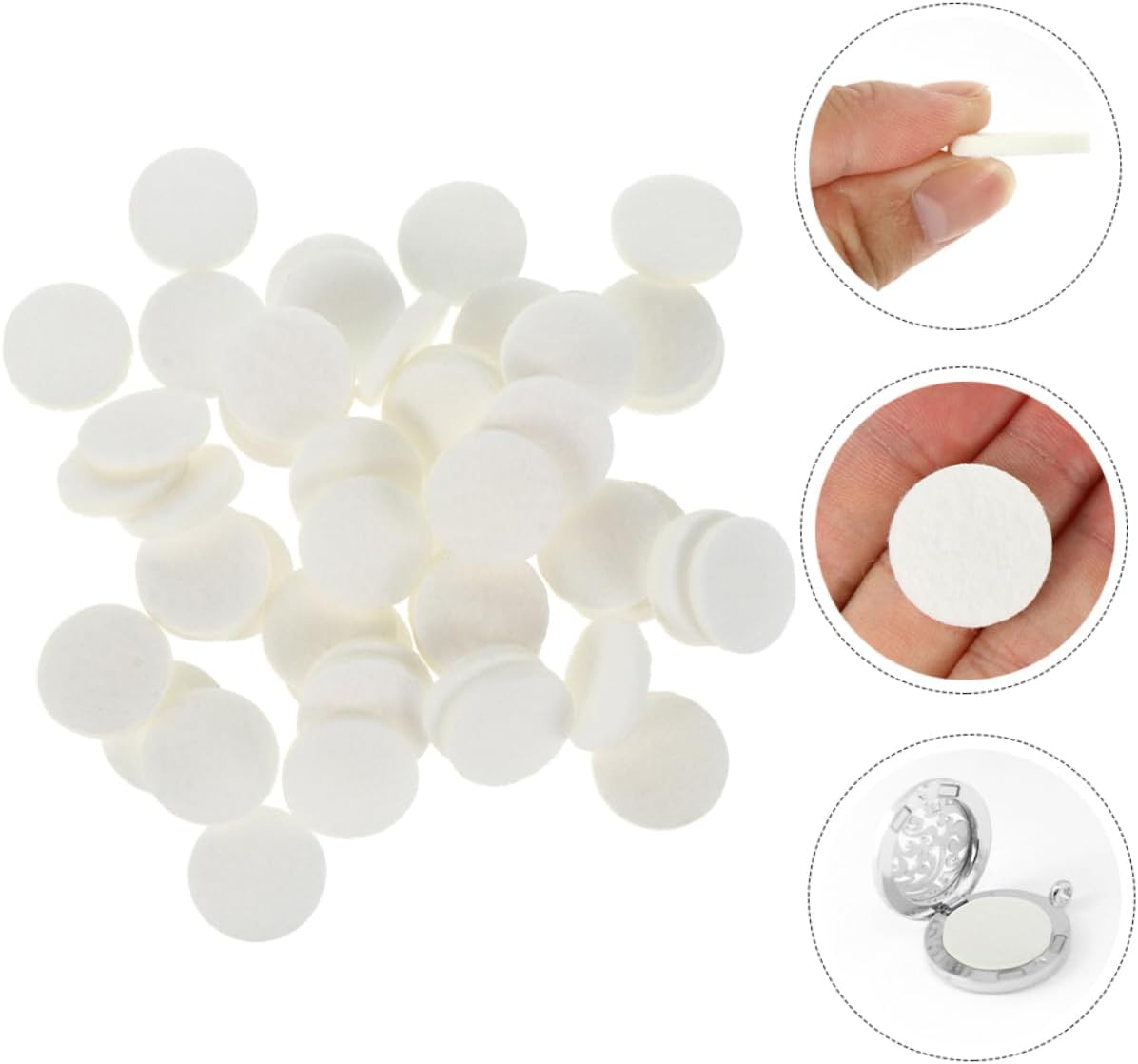 100pcs Cotton Aroma Diffuser Pads for Necklaces and Home Fragrance