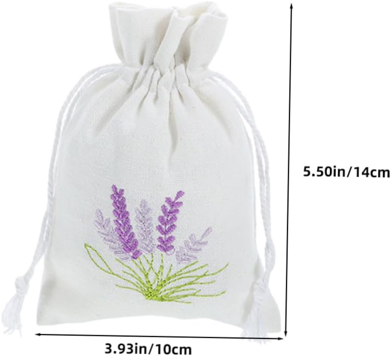 PRETYZOOM 4Pcs Lavender Sachet Drawstring Bags