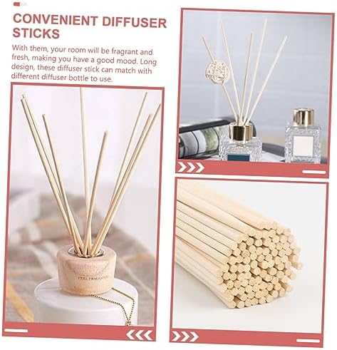 100Pcs Rattan Aroma Diffuser Sticks Portable Refill for Home Spa Meditation