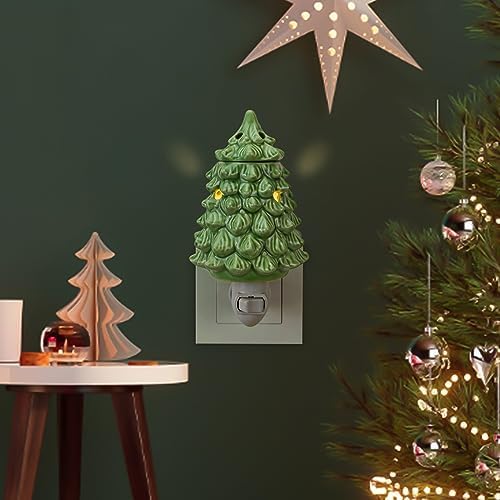 STARMOON Pluggable Fragrance Warmer with 2 Bulbs - Christmas Tree Decor