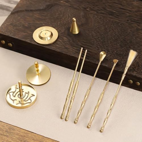 Sivlnian Brass Incense Burner Kit with Mold Tools