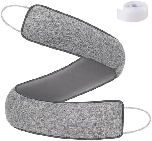 UUYUUY Door Draft Stopper Weighted Gap Filler Grey