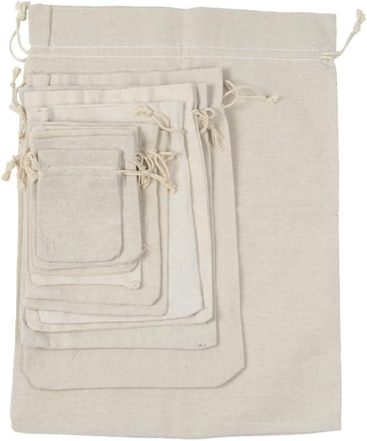 4pcs Reusable Lavender Sachet Bags with Drawstring Storage