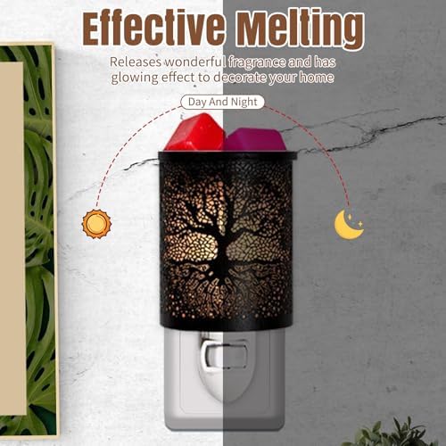 GaeYea Metal Wax Melts Warmer with Night Light and Removable Dish