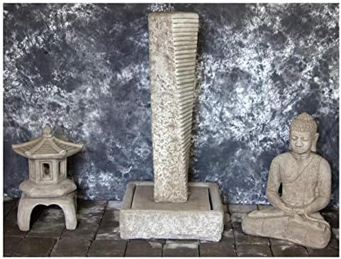 Rustic Twist Fountain with Oriental Pagoda and Meditating Buddha
