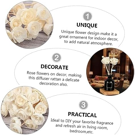 ERINGOGO 6pcs Rattan Aroma Diffuser Sticks Home Decor