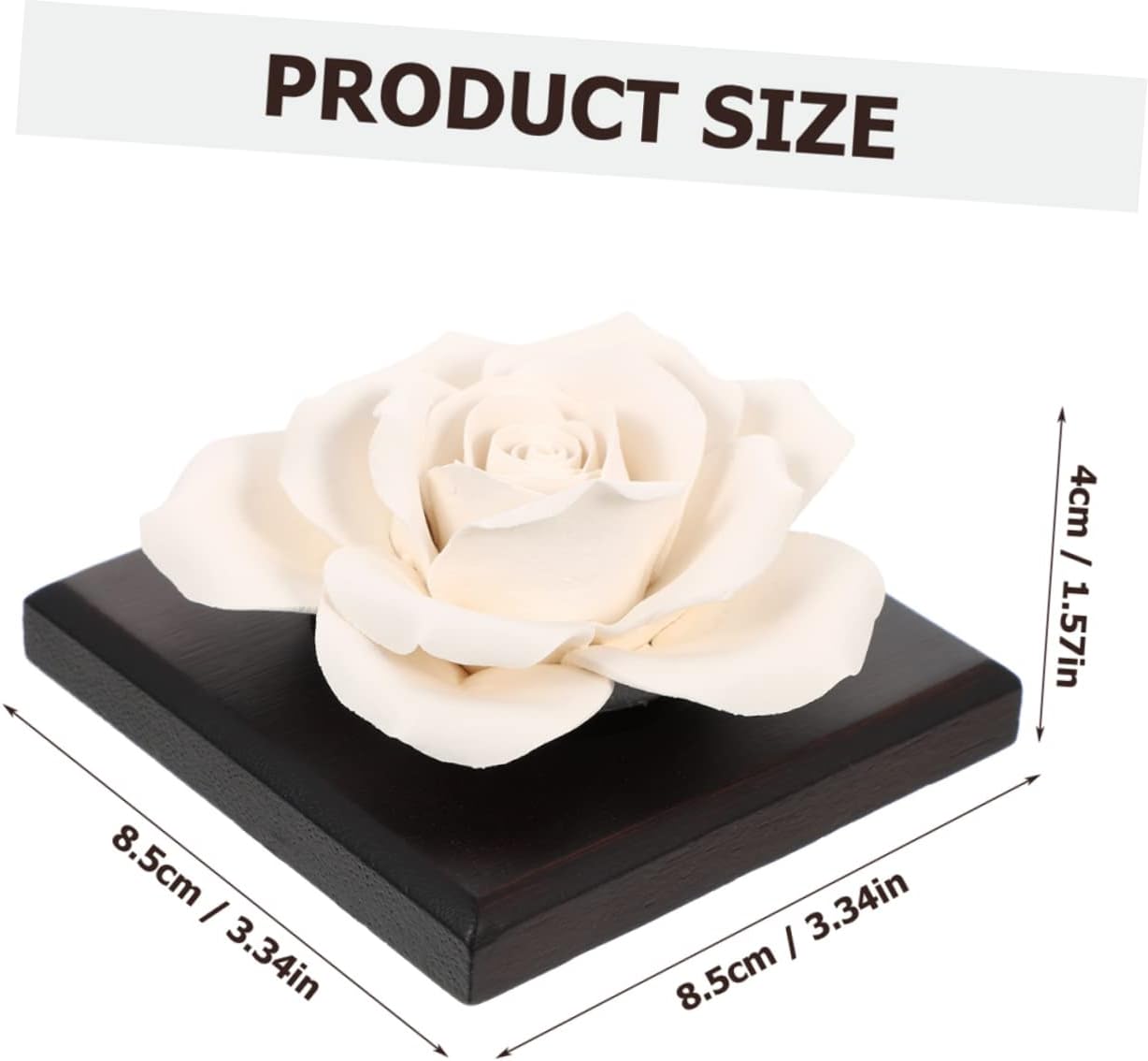 GLEAVI 2pcs Ceramic Rose Aroma Diffuser for Home Office and Car