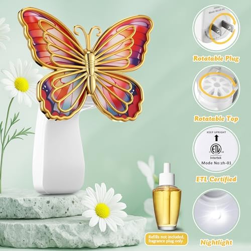 Butterfly Wall Fragrance Diffuser with Night Light