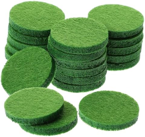 PRETYZOOM 30mm Deep Green Aromatherapy Cotton Pads 200-Pack