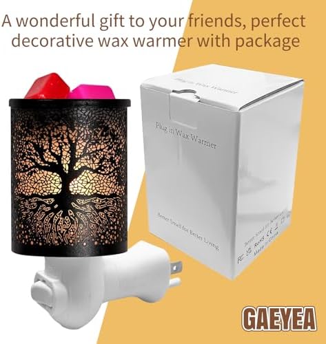 GaeYea Metal Wax Melts Warmer with Night Light and Removable Dish