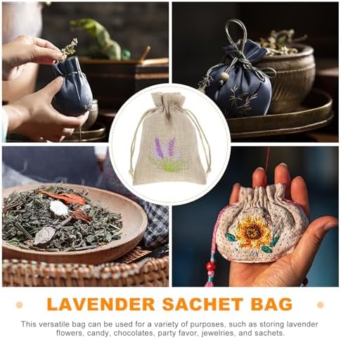 PRETYZOOM Noble Style Muslin Drawstring Sachet Bags for Fragrance