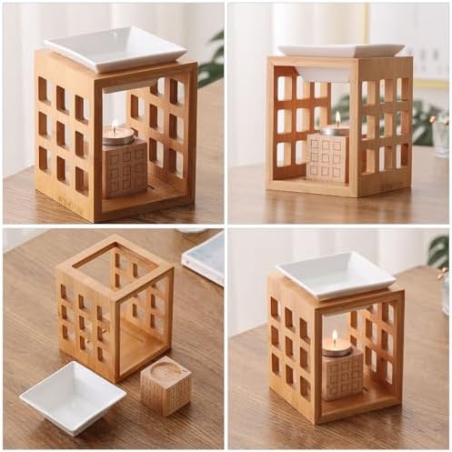 Wooden Essential Oil Burner with Tealight Holder