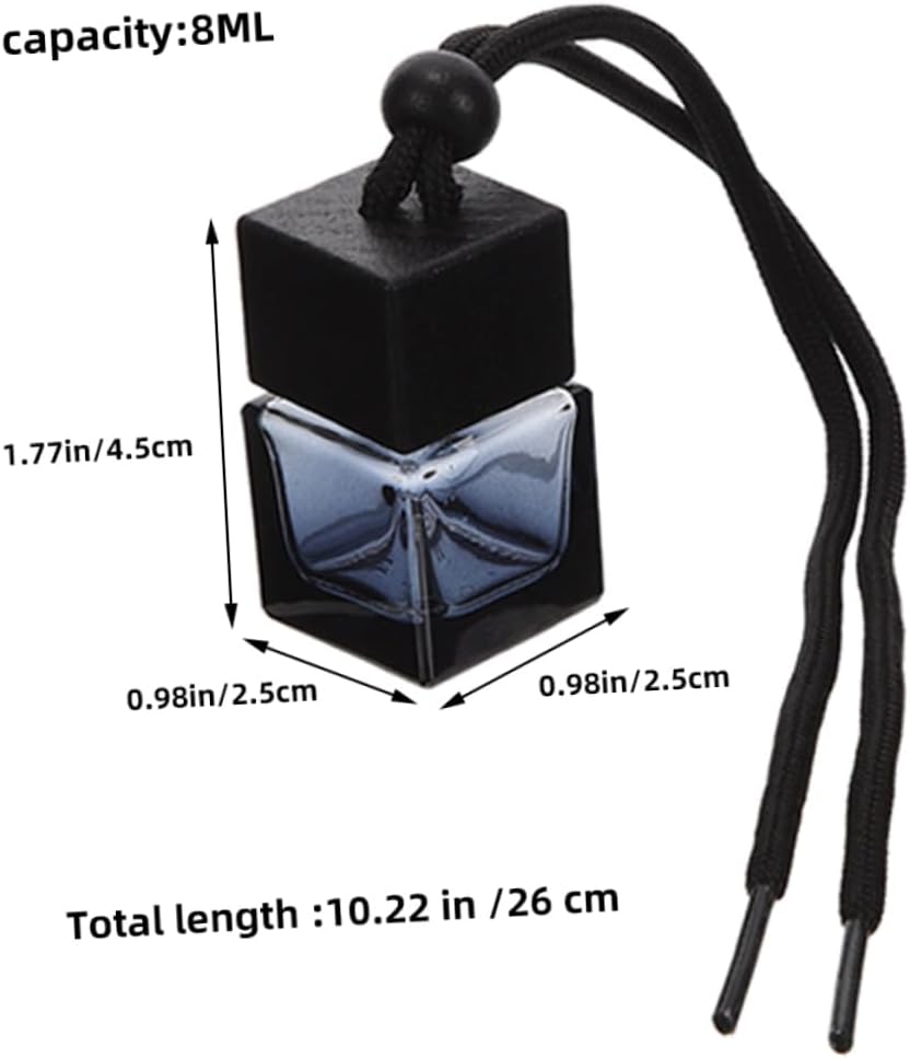 5Pcs Refillable Car Diffuser Glass Vials with Elegant Hanging Design